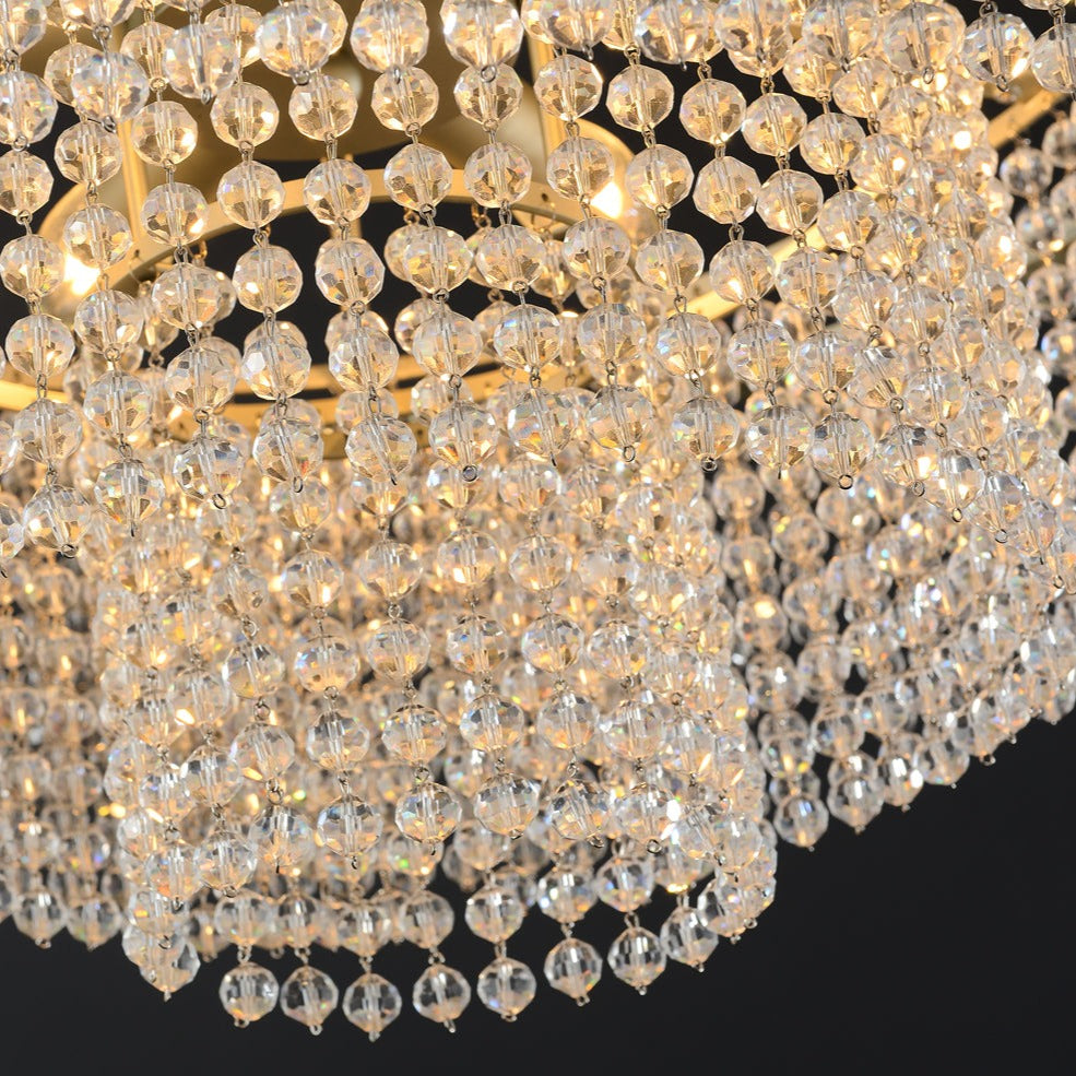 Joachim Round Crystal 3-tier Chandelier