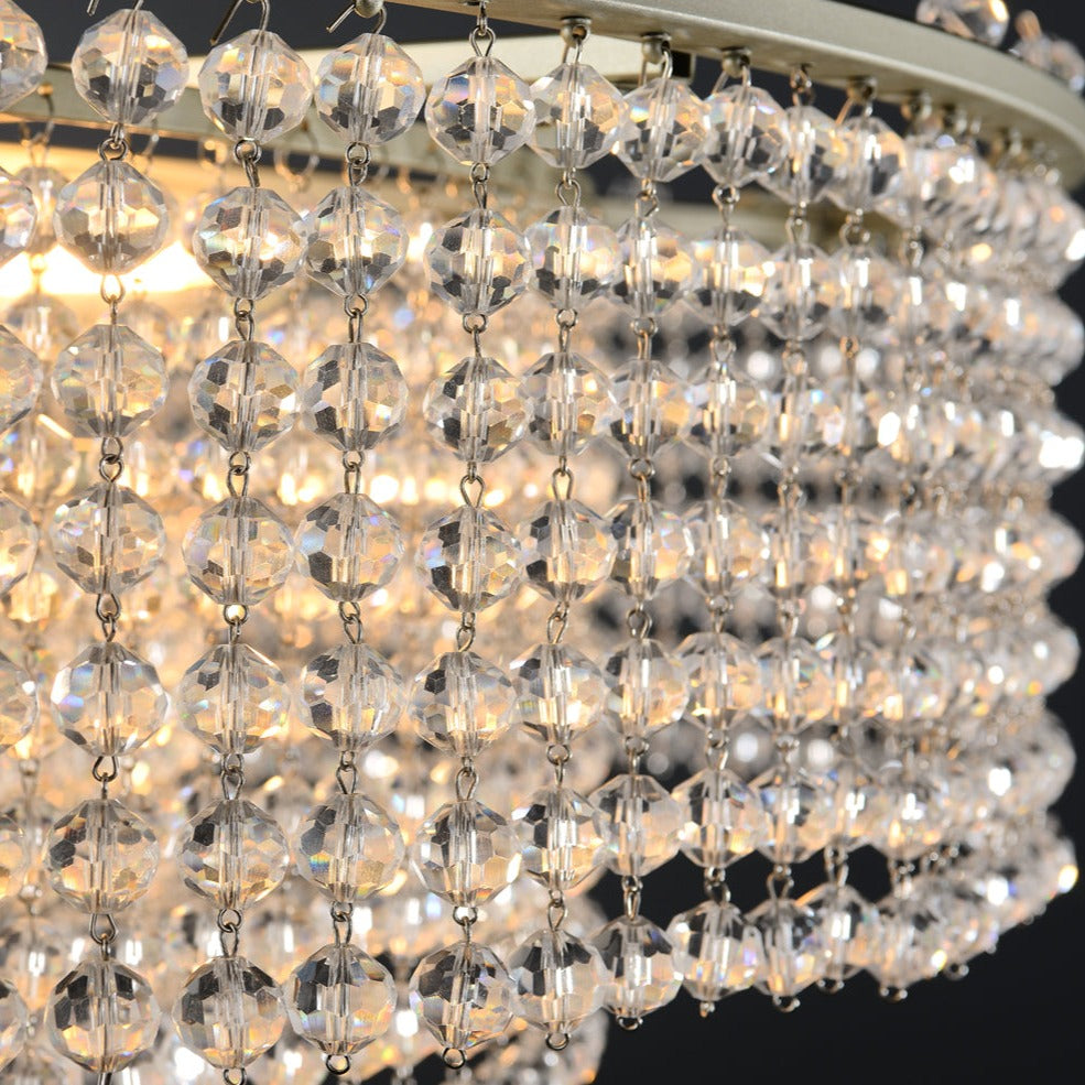 Joachim Round Crystal 3-tier Chandelier