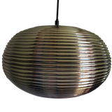 SMITH&SMITH Loy Smoke Glass Rippled Pendant Lamp