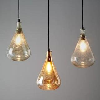 Lustre Teardrop Ceiling Pendant Pale Green
