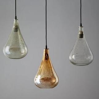 Lustre Teardrop Ceiling Pendant Pale Green