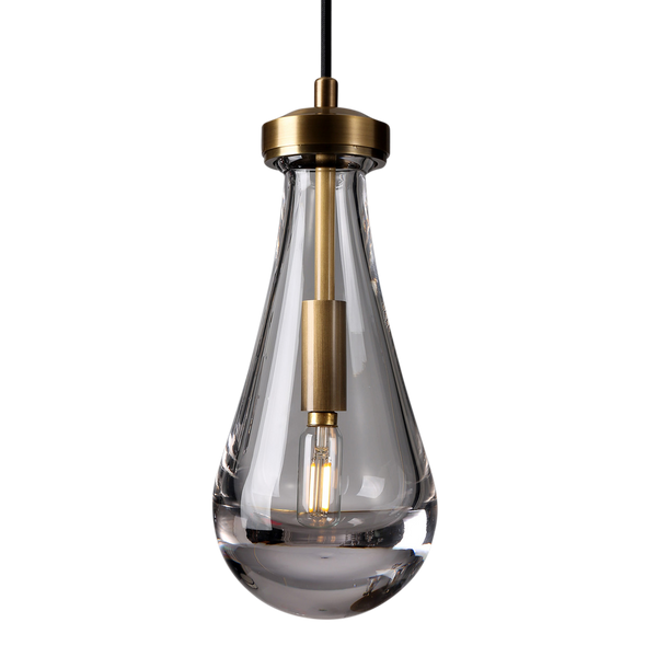 Brass teardrop pendant deals light