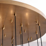 May Teardrop Glass Shade Statement Chandelier brass ceiling plate view