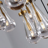 May Teardrop Glass Shade Statement Chandelier brass teardrop shades views illuminated
