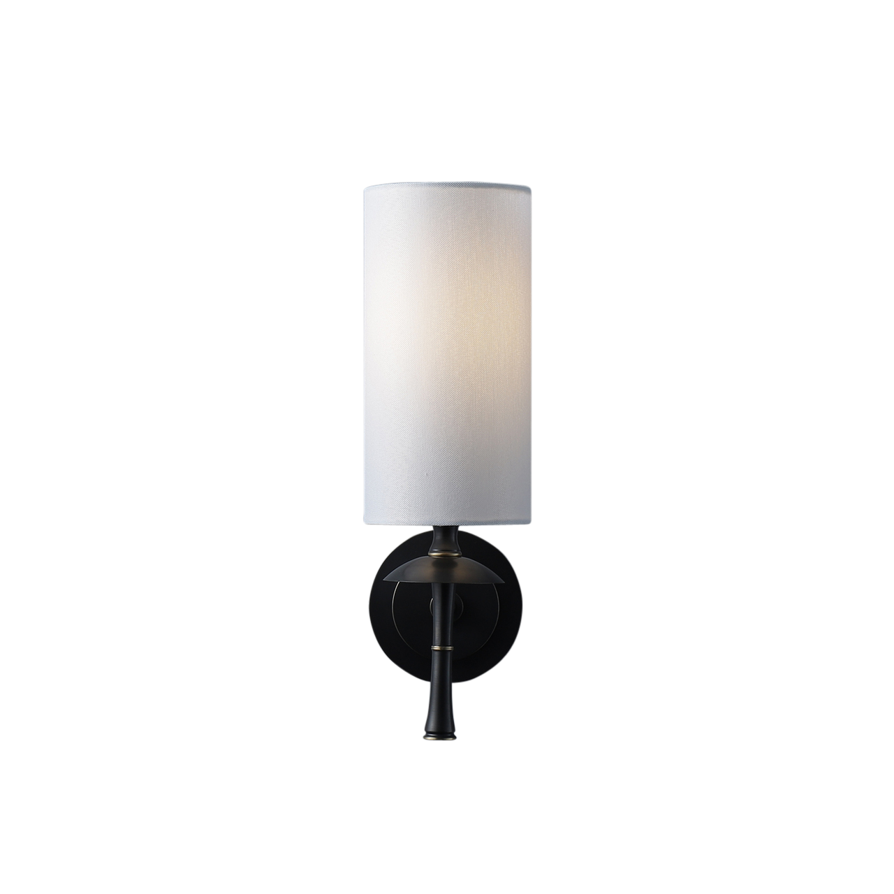 SMITH&SMITH Mayfair Classic Black Wall Lamp with Fabric Shade