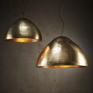 P51 Ceiling Pendant Large Antique Brass