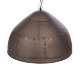SMITH&SMITH Walton Small Antique Copper Iron Riveted Dome Pendant Lamp