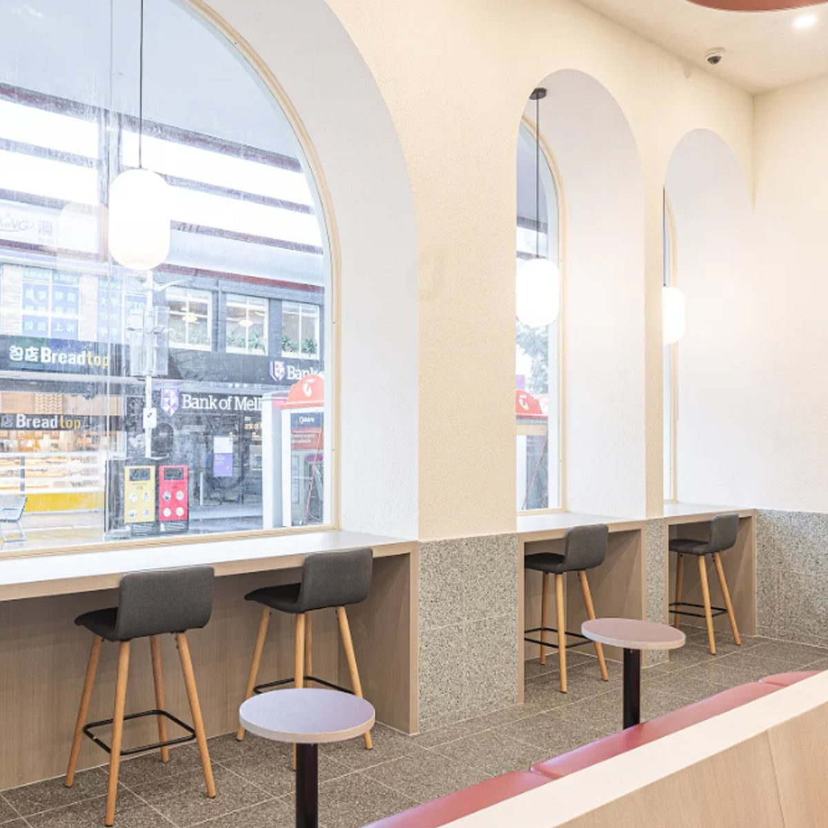 SMITH&SMITH Reffro Matte-white pendant lamp in bubble tea shop melbourne box hill. insta