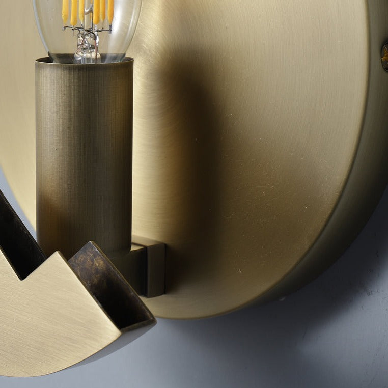 Rockingham Sunset Round Alabaster Wall Lamp
