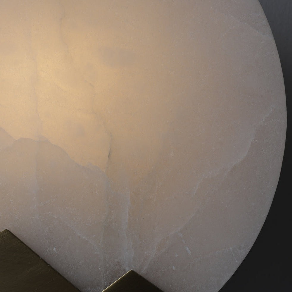 Rockingham Sunset Round Alabaster Wall Lamp