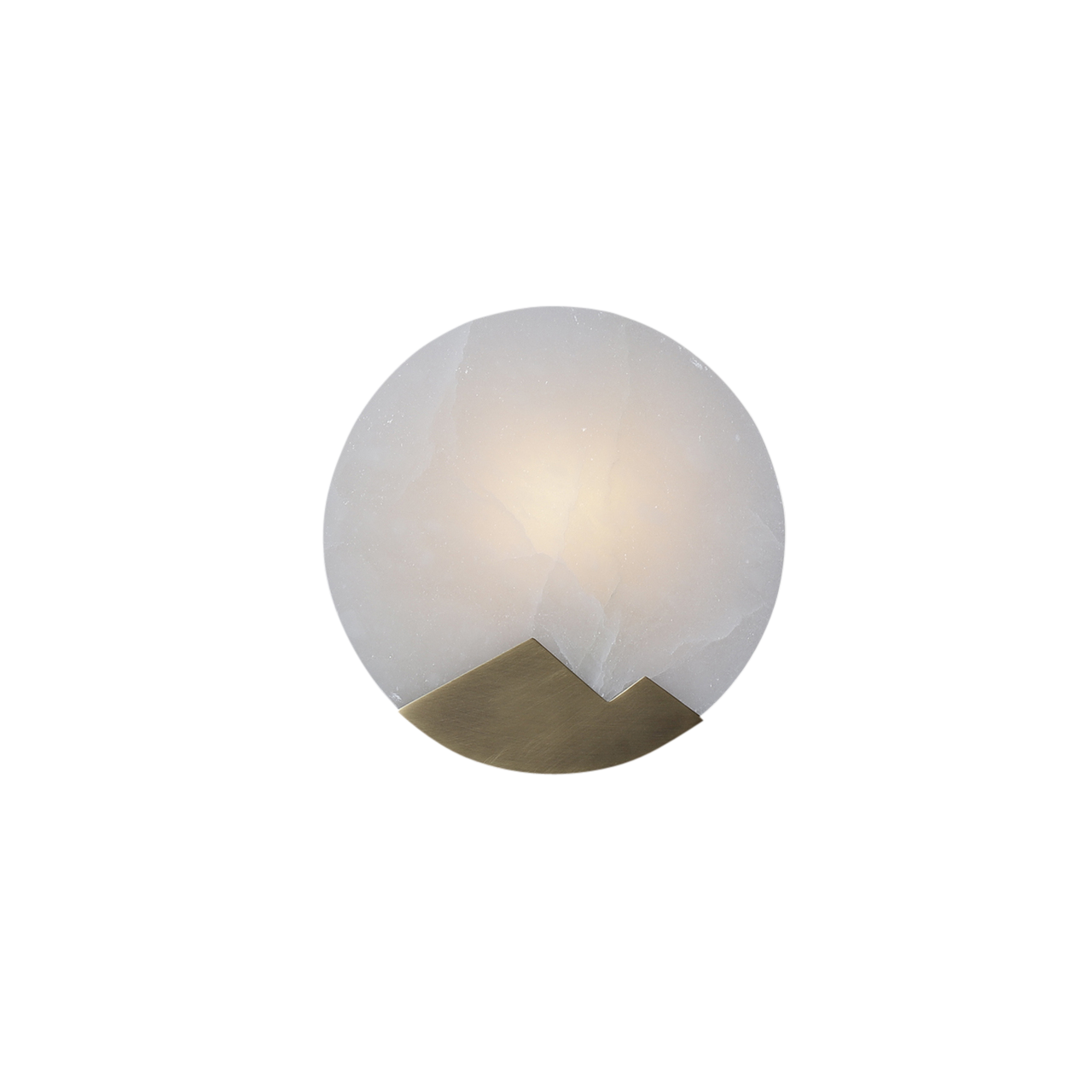 SMITH&SMITH Rockingham Sunset Round Alabaster Wall Lamp