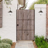 SMITH&SMITH Anniston Outdoor Lamp in Antique Silver adorn the side gate of this Adelaide Australian home insta