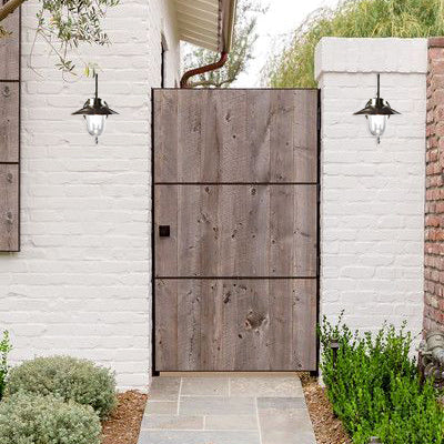 SMITH&SMITH Anniston Outdoor Lamp in Antique Silver adorn the side gate of this Adelaide Australian home insta