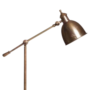 Lever arm antique brass desk lamp deals
