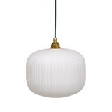 SMITH&SMITH Lighting Sydney Ashter Hand-blown Lantern Pendant in Matte-white Opal Glass