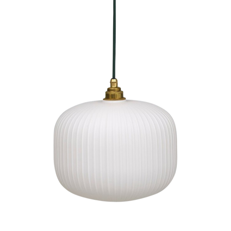 SMITH&SMITH Lighting Sydney Ashter Hand-blown Lantern Pendant in Matte-white Opal Glass