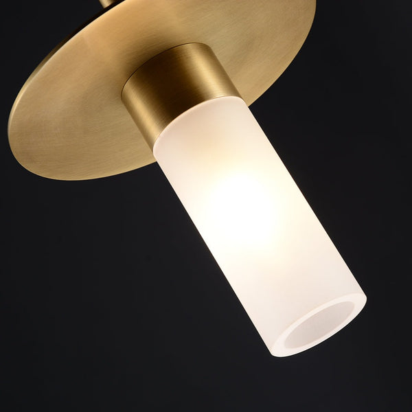 SMITH&SMITH Audley Brass and Glass Pendant Lamp - close up image