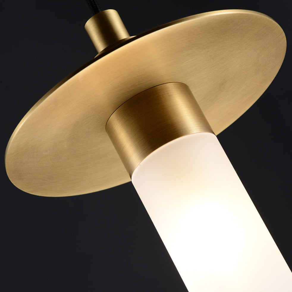SMITH&SMITH Audley Brass and Glass Pendant Lamp - close up image