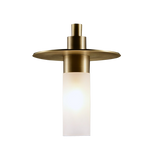 SMITH&SMITH Audley Brass and Glass Pendant Lamp - illuminated