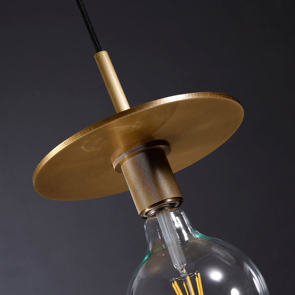 SMITH&SMITH Beaconsfield Brass Pendant Lamp - close up view