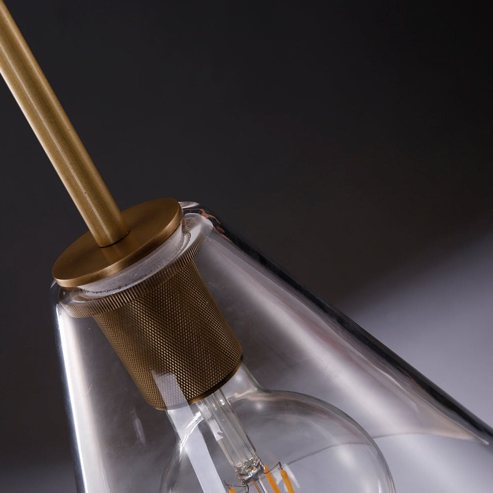 Bloomfield Brass and Glass Pendant Lamp
