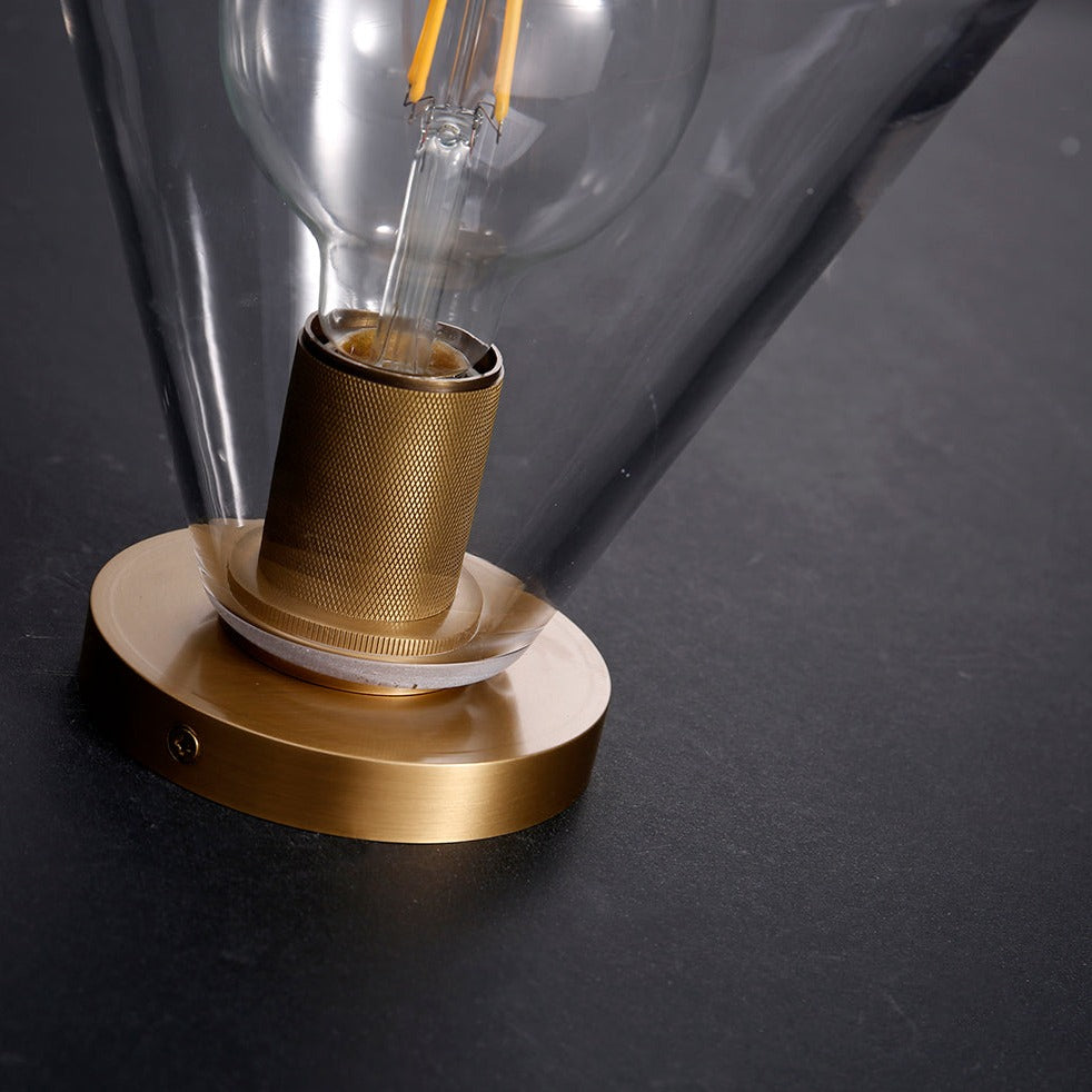 Bloomfield Brass and Glass Ceiling Lamp