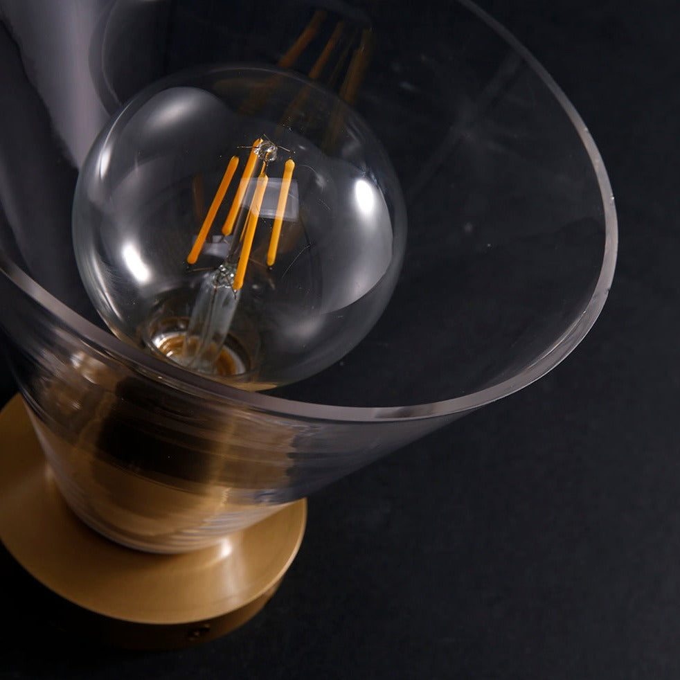 Bloomfield Brass and Glass Ceiling Lamp