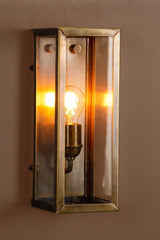 SMITH&SMITH Camden Outdoor Wall Lantern - Small - Antique Brass finish