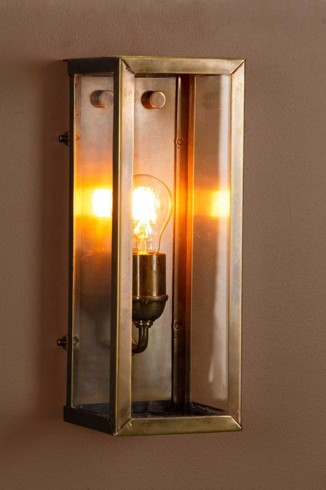 SMITH&SMITH Camden Outdoor Wall Lantern - Small - Antique Brass finish