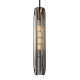 SMITH&SMITH Charles Brass and Glass Pendant Lamp - illuminated