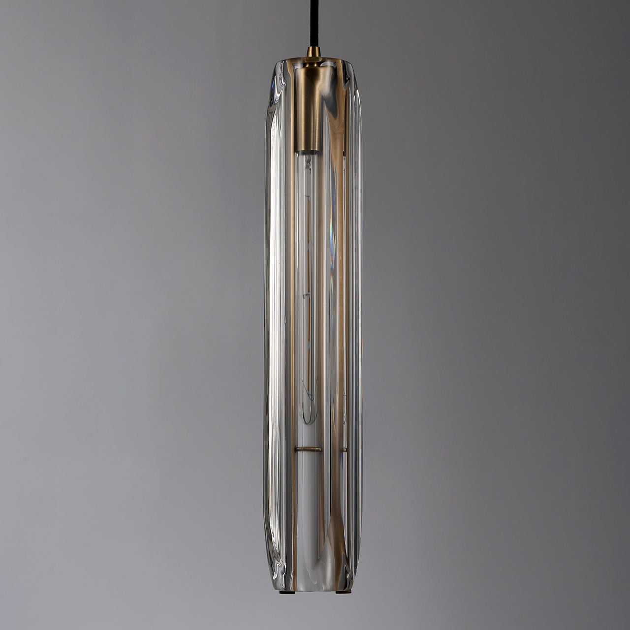 SMITH&SMITH Charles Brass and Glass Pendant Lamp - not illuminated