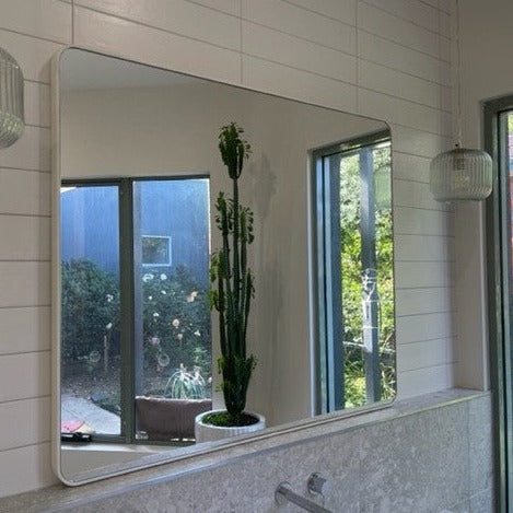 SMITH&SMITH Clear Reeded Fluted Glass Pendant Lamp in Australian Bathroom