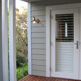 SMITH&SMITH Conway Antique Brass Outdoor Wall Lamp used on back step of this Australian home insta