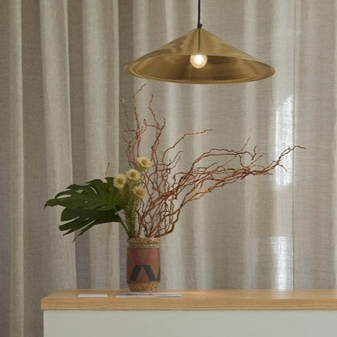 Daly Brass Cone Pendant Lamp