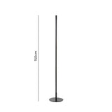 SMITH&SMITH Eureka Black Linear LED Floor Lamp Drawing