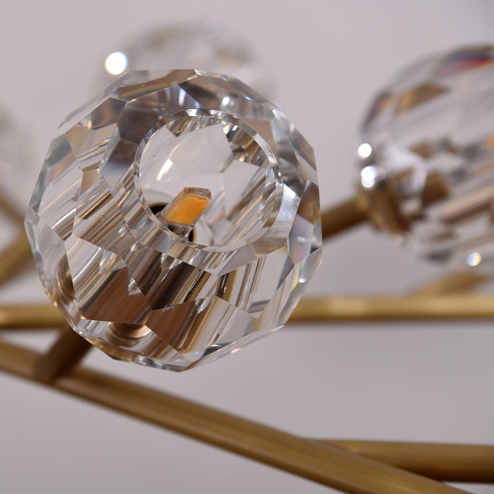 Balle Be Crystal Round Chandelier 48" glass view