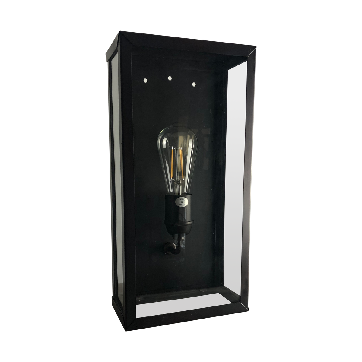 SMITH&SMITH Lighting Camden Lantern Outdoor Wall Lantern Lamp in Black front angle view