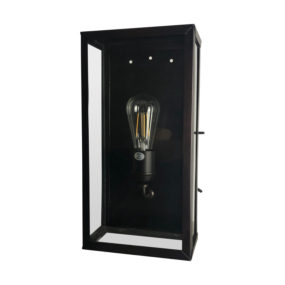 SMITH&SMITH Lighting Camden Lantern Outdoor Wall Lantern Lamp in Black front view