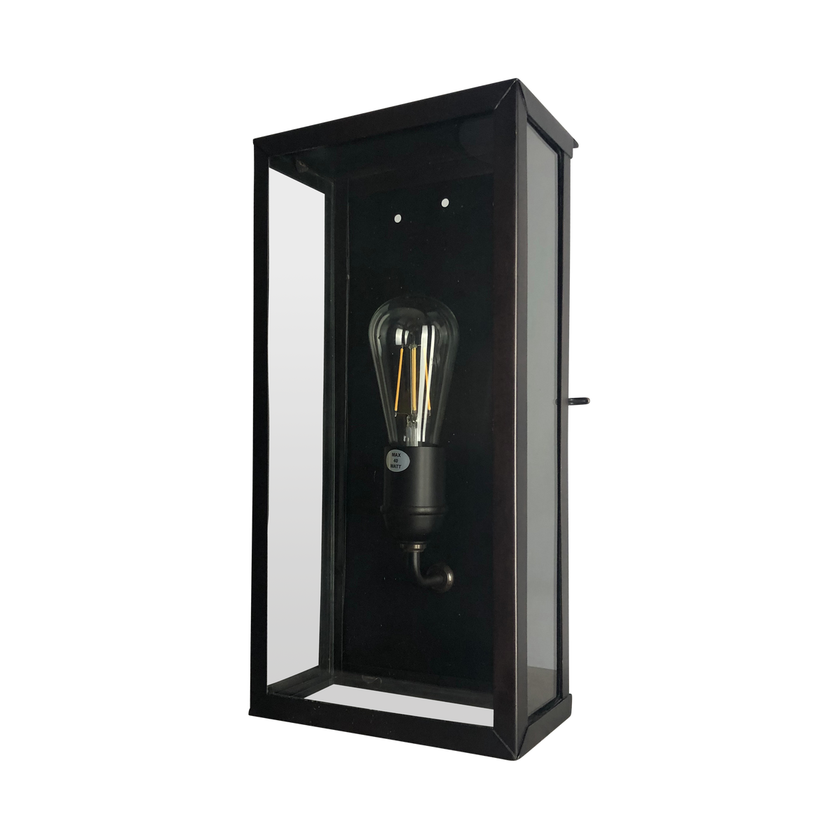 SMITH&SMITH Lighting Camden Lantern Outdoor Wall Lantern Lamp in Black front sie view