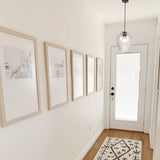 SMITH & SMITH Lighting Clear Glass Zarz Pendant hanging in Melbourne home entrance way insta