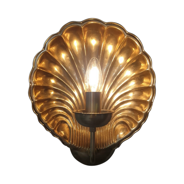 SMITH SMITH Lighting Sydney Antonia Round Shell Brass Sconce Wall