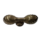 SMITH&SMITH Lighting Sydney Calico Brass Scallop Seashell Shaped Double Sconce Wall Light left-right view