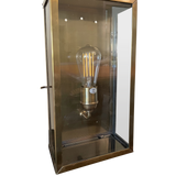 SMITH&SMITH Lighting Sydney Camden Lantern Outdoor Wall Lantern Lamp in Antique Brass front size view