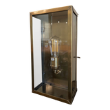 SMITH&SMITH Lighting Sydney Camden Lantern Outdoor Wall Lantern Lamp in Antique Brass front angle view