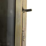 SMITH&SMITH Lighting Sydney Camden Lantern Outdoor Wall Lantern Lamp in Antique Brass latch close up