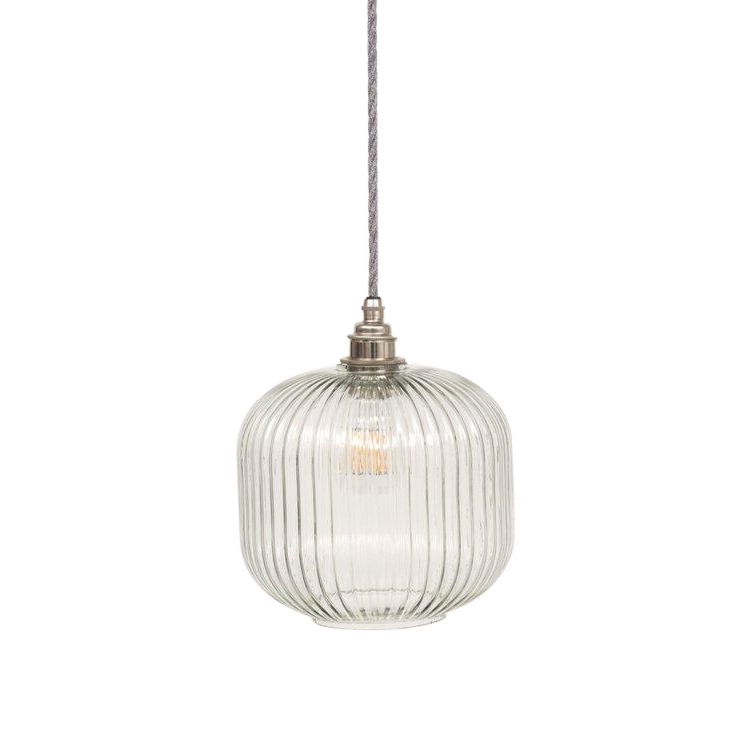 SMITH&SMITH Lighting Sydney Cohen Small Hand-blown Lantern Pendant in Clear Glass 