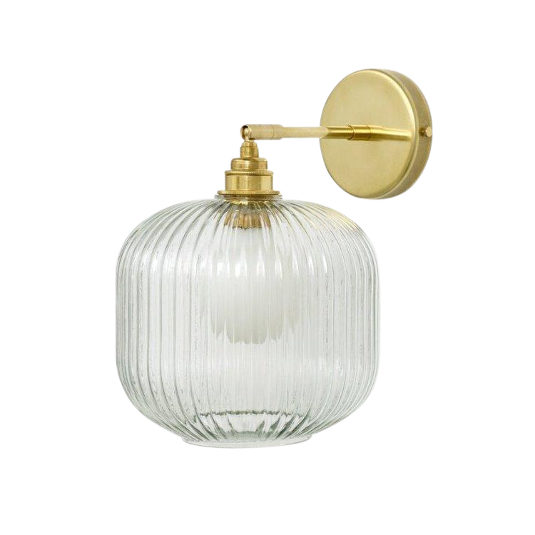 SMITH&SMITH Cohen Small Hand-blown Lantern Wall Lamp in Clear Glas