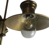 SMITH&SMITH Lighting Sydney Conway Antique Brass Outdoor Wall Lamp  close up view of clear glass shade St James Outdoor Lamp style ELPIM59526AB