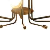 SMITH&SMITH Lighting Sydney Durban Semi Flush 8 arm Brass Pendant Lamp ILASTRO.C6.CL  bottom up view