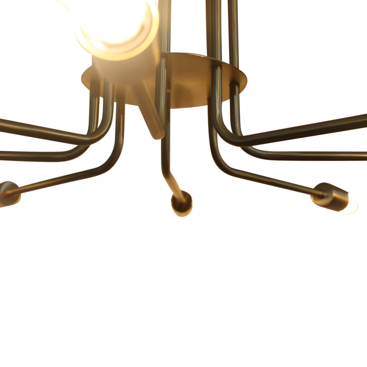 SMITH&SMITH Lighting Sydney Durban Semi Flush 8 arm Brass Pendant Lamp ILASTRO.C6.CL  bottom up view